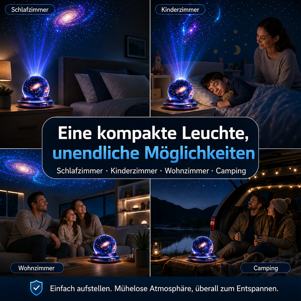 🔮 Nachtlicht-Projektor – intelligenter holografischer Sternenprojektor🔮