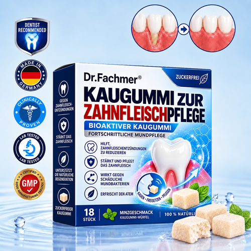 Dr.Fachmer® Gumcare Zahnfleischpflege-Kaugummi -up