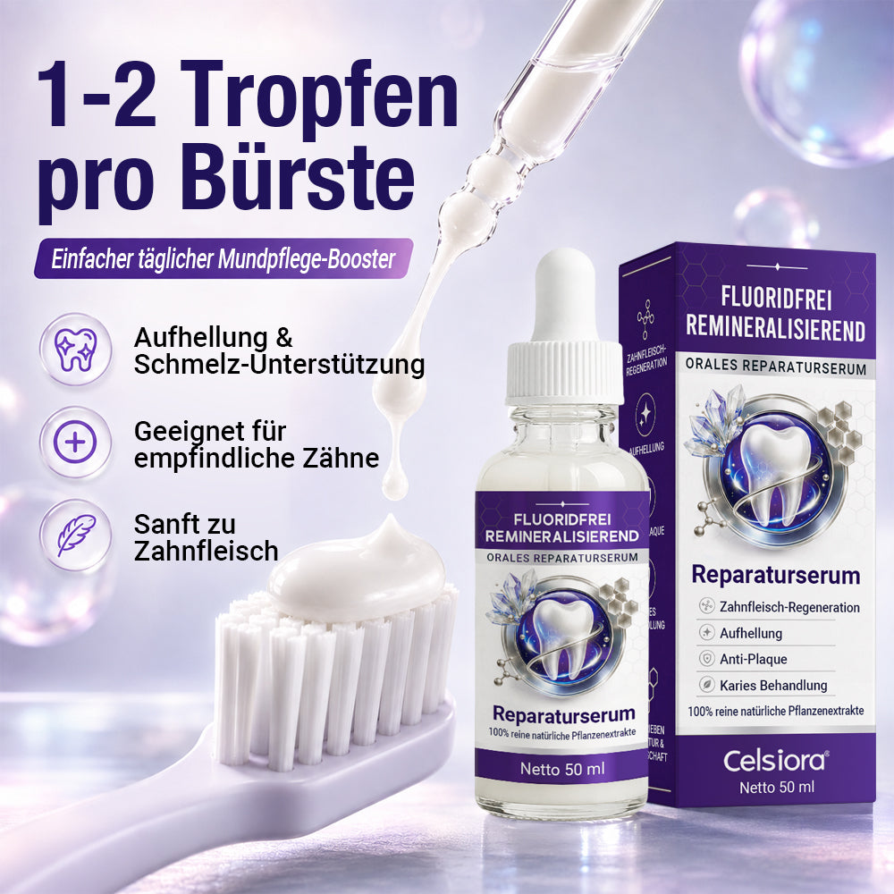 🌼 Celsiora® Fluoridfreies Remineralisierendes Mundpflege-Serum – Fortschrittliche Pflege für Zahnschmelz & Zahnfleisch