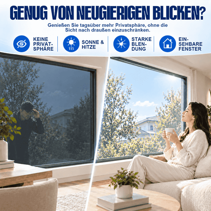Fenster-Sichtschutzfolie – Einweg-Sichtschutz, UV- & Hitzeschutz🍇