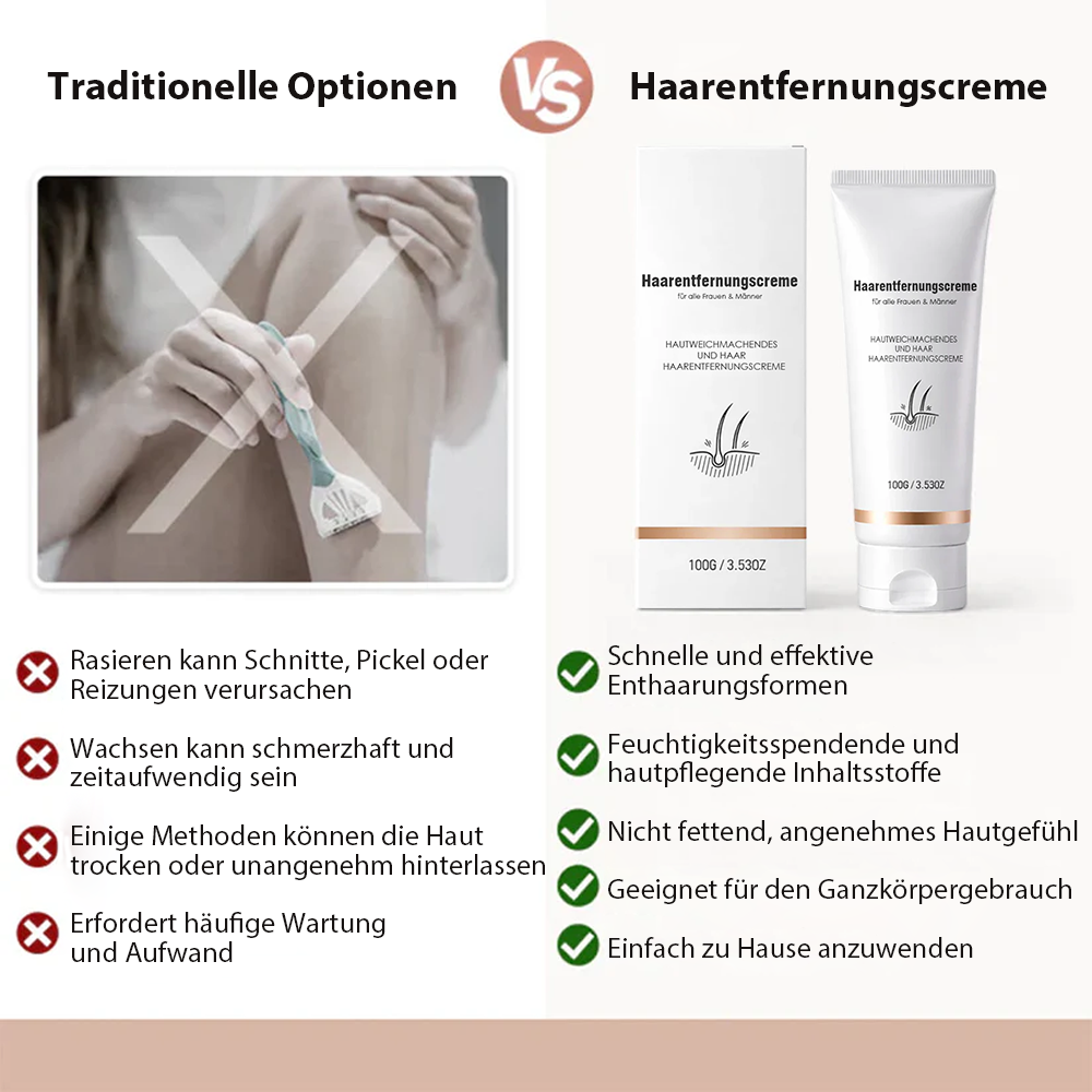 Haarentfernungscreme für Frauen und Männer