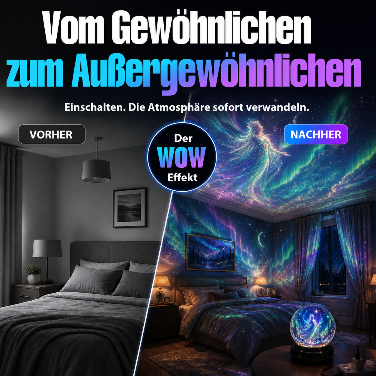 🔮 Nachtlicht-Projektor – intelligenter holografischer Sternenprojektor 🌼🌼🌼🌼