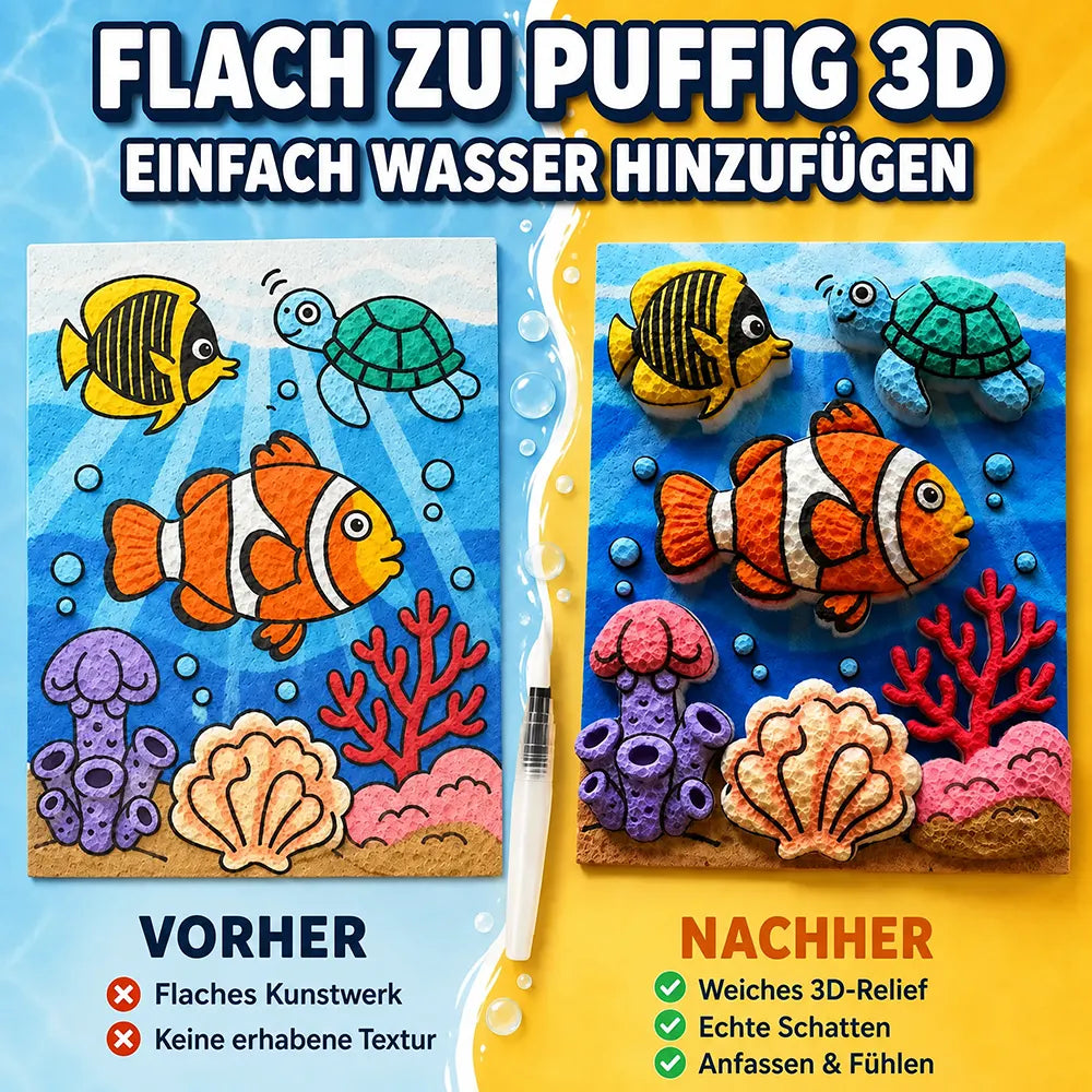 IEY® 3D Plusterpapier mit Relief-Effekt🌼  -up