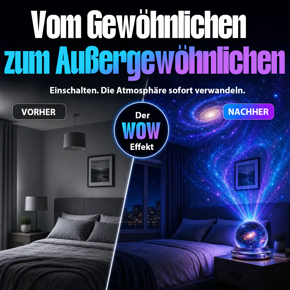 🔮 Nachtlicht-Projektor – intelligenter holografischer Sternenprojektor🔮