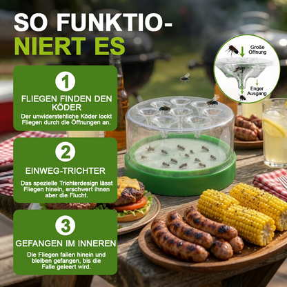 Fliegenfrei ohne Strom – Wiederverwendbare Falle für Haus & Garten