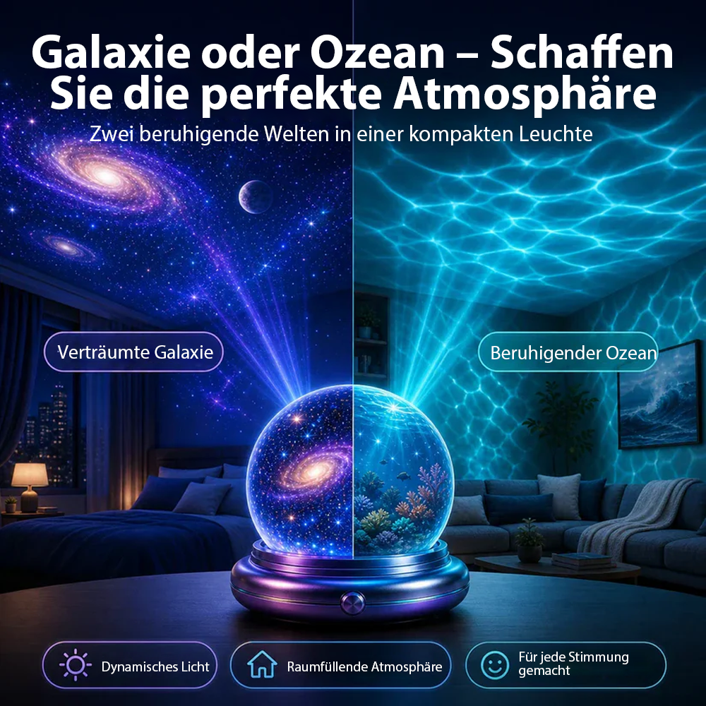 🔮 Nachtlicht-Projektor – intelligenter holografischer Sternenprojektor🔮