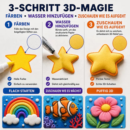 IEY® 3D Plusterpapier mit Relief-Effekt🌼  -up