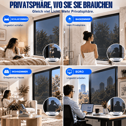 Fenster-Sichtschutzfolie – Einweg-Sichtschutz, UV- & Hitzeschutz🍇