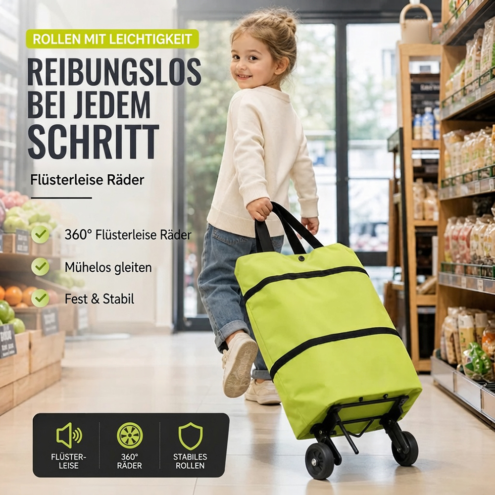 🛢️ Angebot 2026 – Mehr als 31.000 verkauft! 2-in-1 faltbarer Einkaufstrolley 🍀🍀