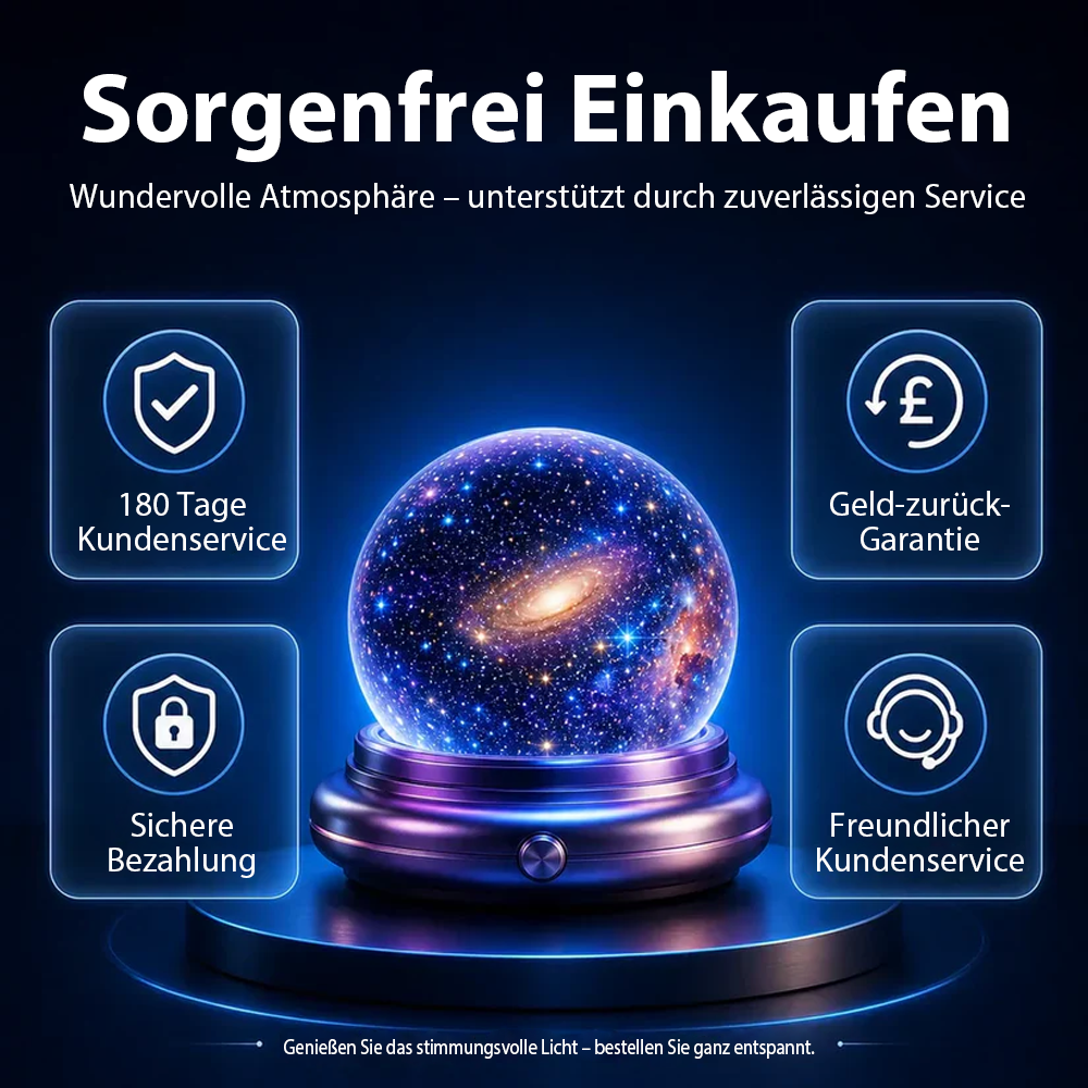 🔮 Nachtlicht-Projektor – intelligenter holografischer Sternenprojektor🔮