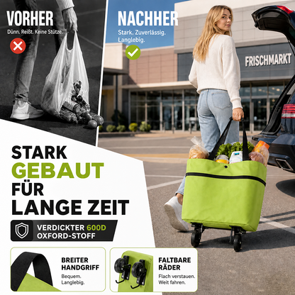 🛢️ Angebot 2026 – Mehr als 31.000 verkauft! 2-in-1 faltbarer Einkaufstrolley 🍀🍀