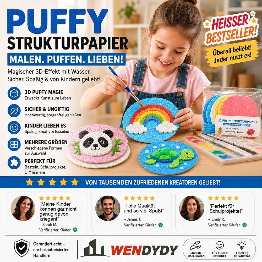 IEY® 3D-Strukturpapier mit Aufpluster-Effekt 🌼