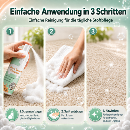 Mehrzweck-Schaumreiniger & Fleckenentferner ohne Wasser – pflanzenbasiert, ungiftig & tierfreundlich