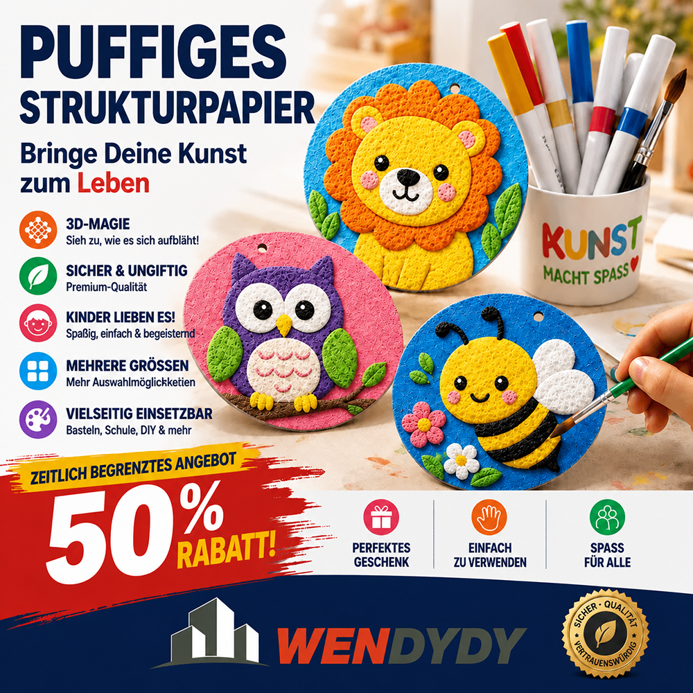 IEY® 3D-Strukturpapier mit Aufpluster-Effekt 🌼