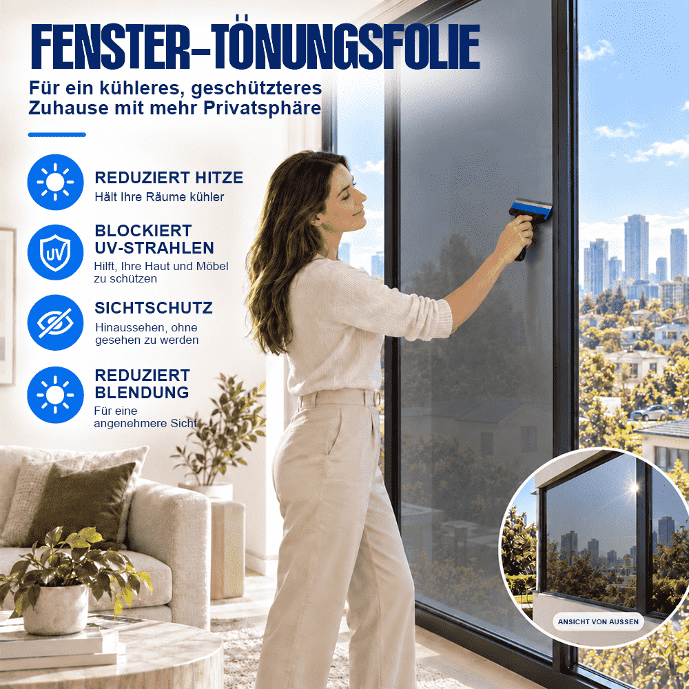 Fenster-Sichtschutzfolie – Einweg-Sichtschutz, UV- & Hitzeschutz🍇