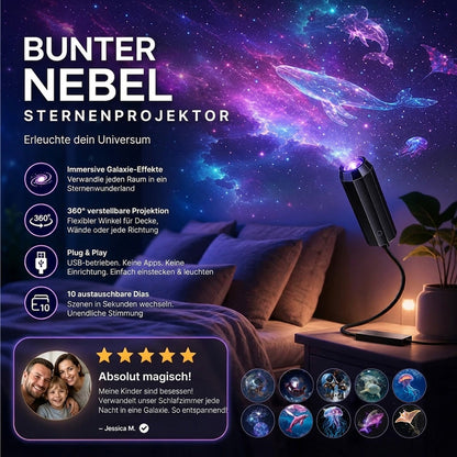 💡BVJ® Plug-and-Play HD Galaxy & Ozean Projektor-Nachtlicht🥳 50.000+ zufriedene Nutzer 🌼