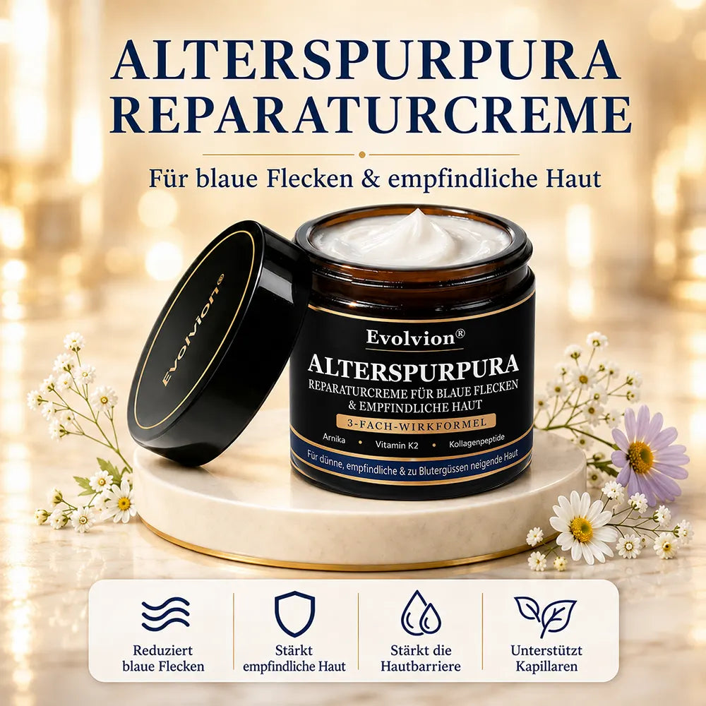 💛 Evolvion® Pflegecreme bei seniler Purpura, Blutergüssen & fragiler Haut 💛