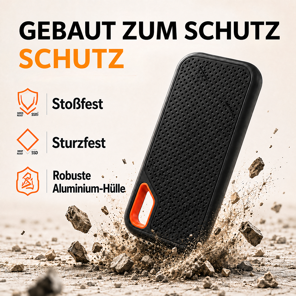 ⚡ 2TB Type-C Tragbare Mini-SSD | Externer Hochgeschwindigkeitsspeicher für Laptop, Desktop & Smartphone 🍀